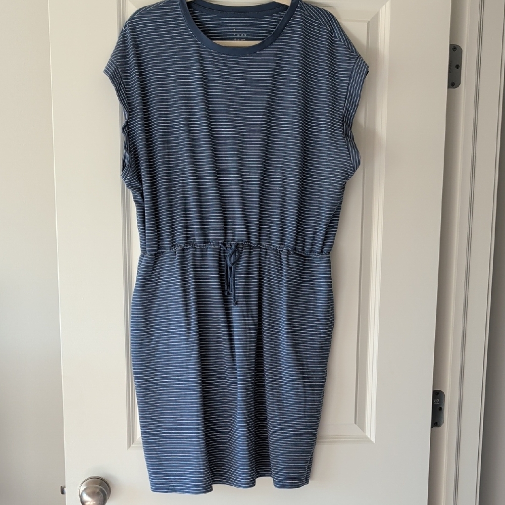 a new day Navy Striped Mini Dress